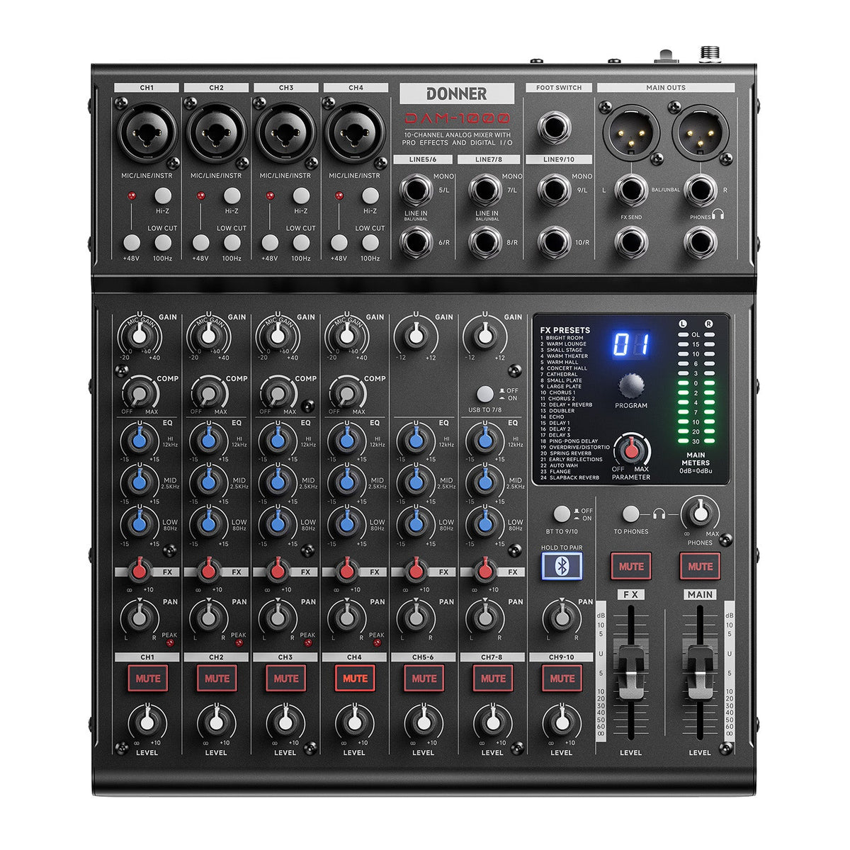DONNER DAM1000 Audio Mixer