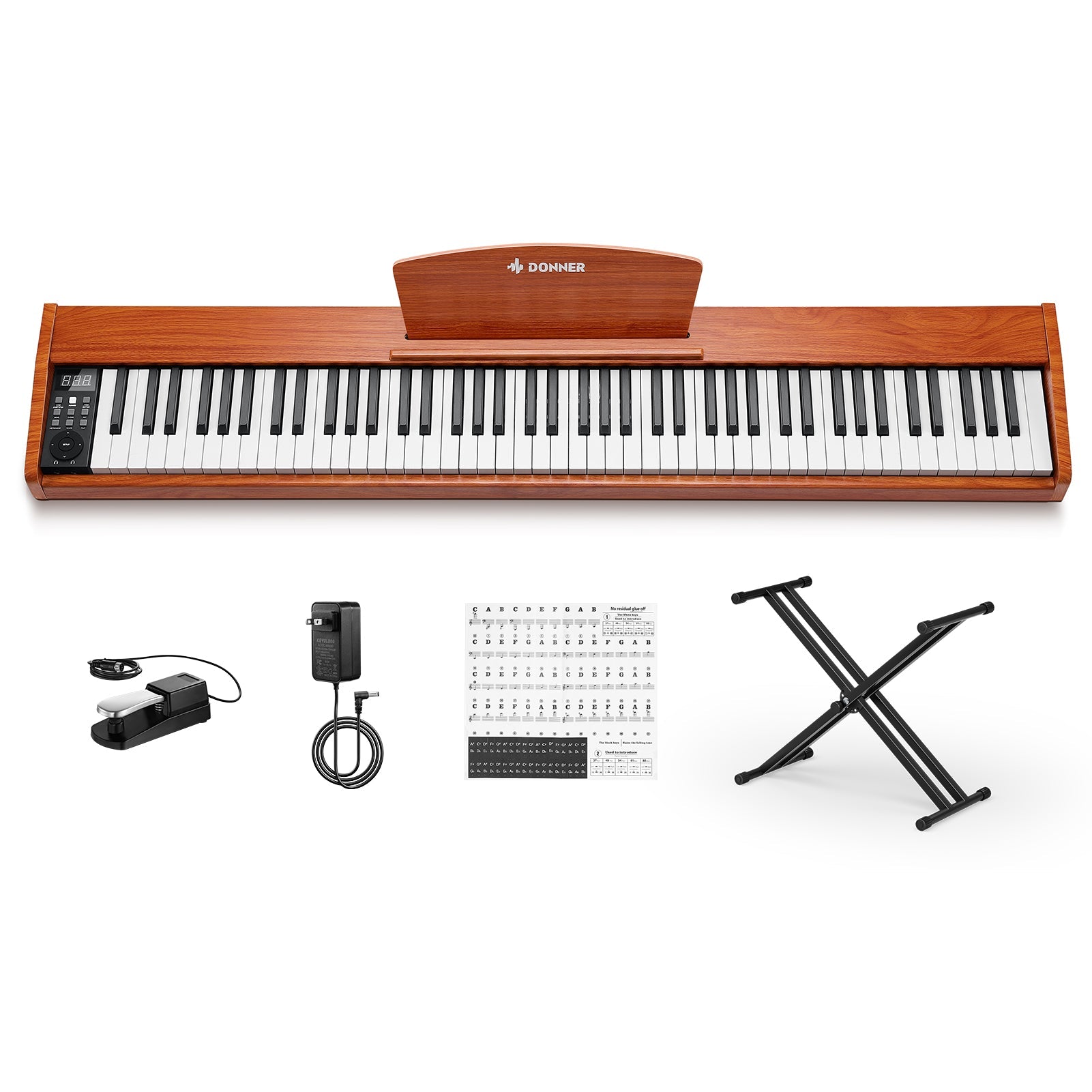 Donner DEP-1S Digital Piano Kit with X-Stand