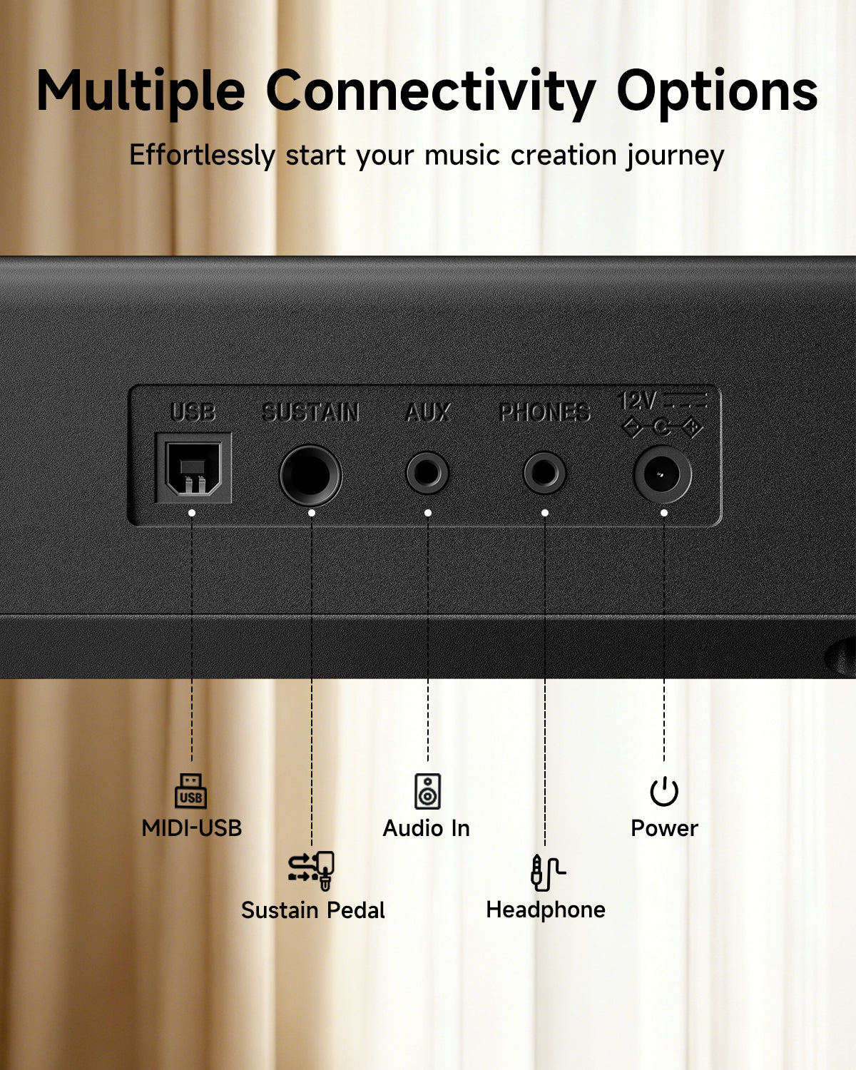 Donner DEP-07 88 Key Semi-Weighted Portable Digital Piano