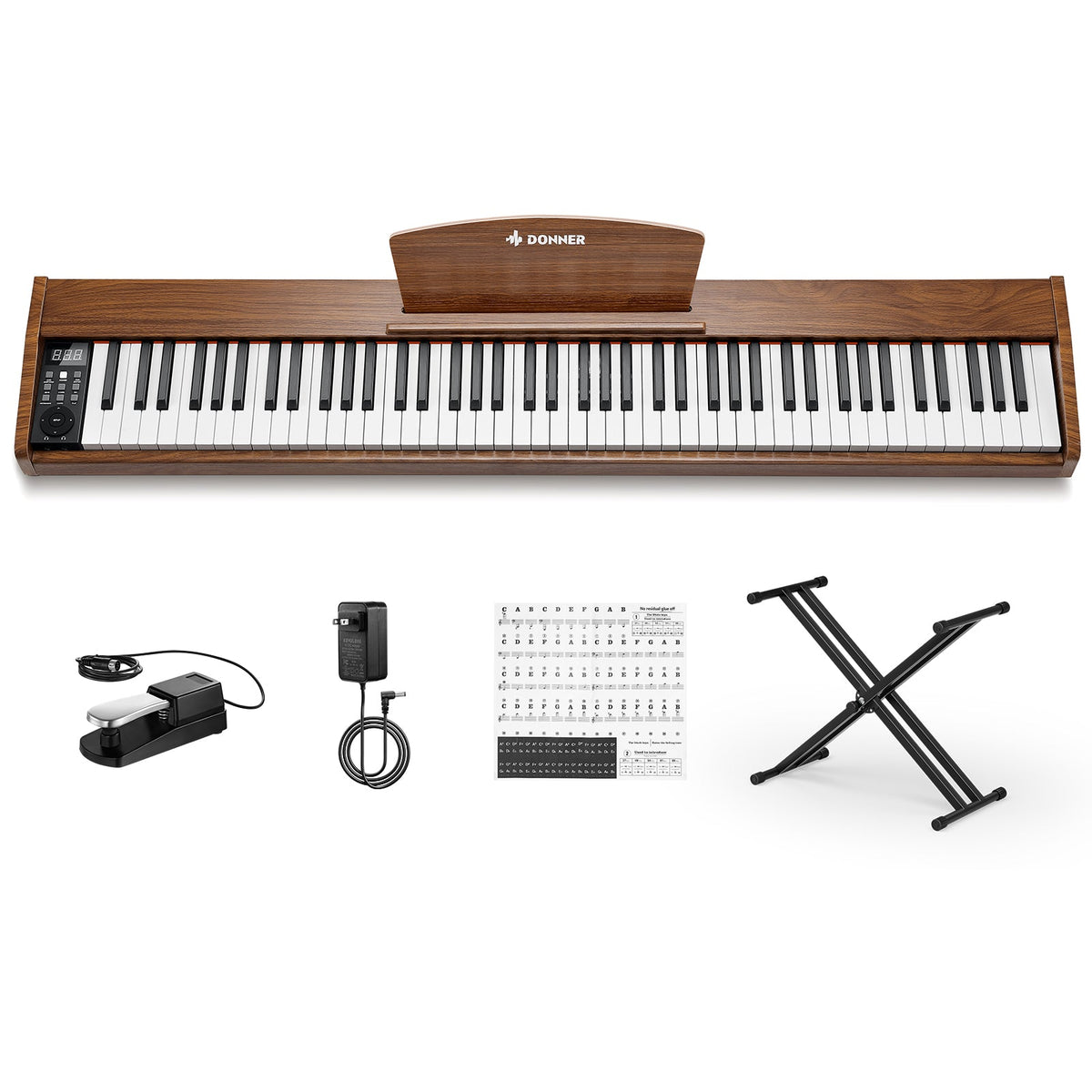 Donner DEP-1S Digital Piano Kit with X-Stand