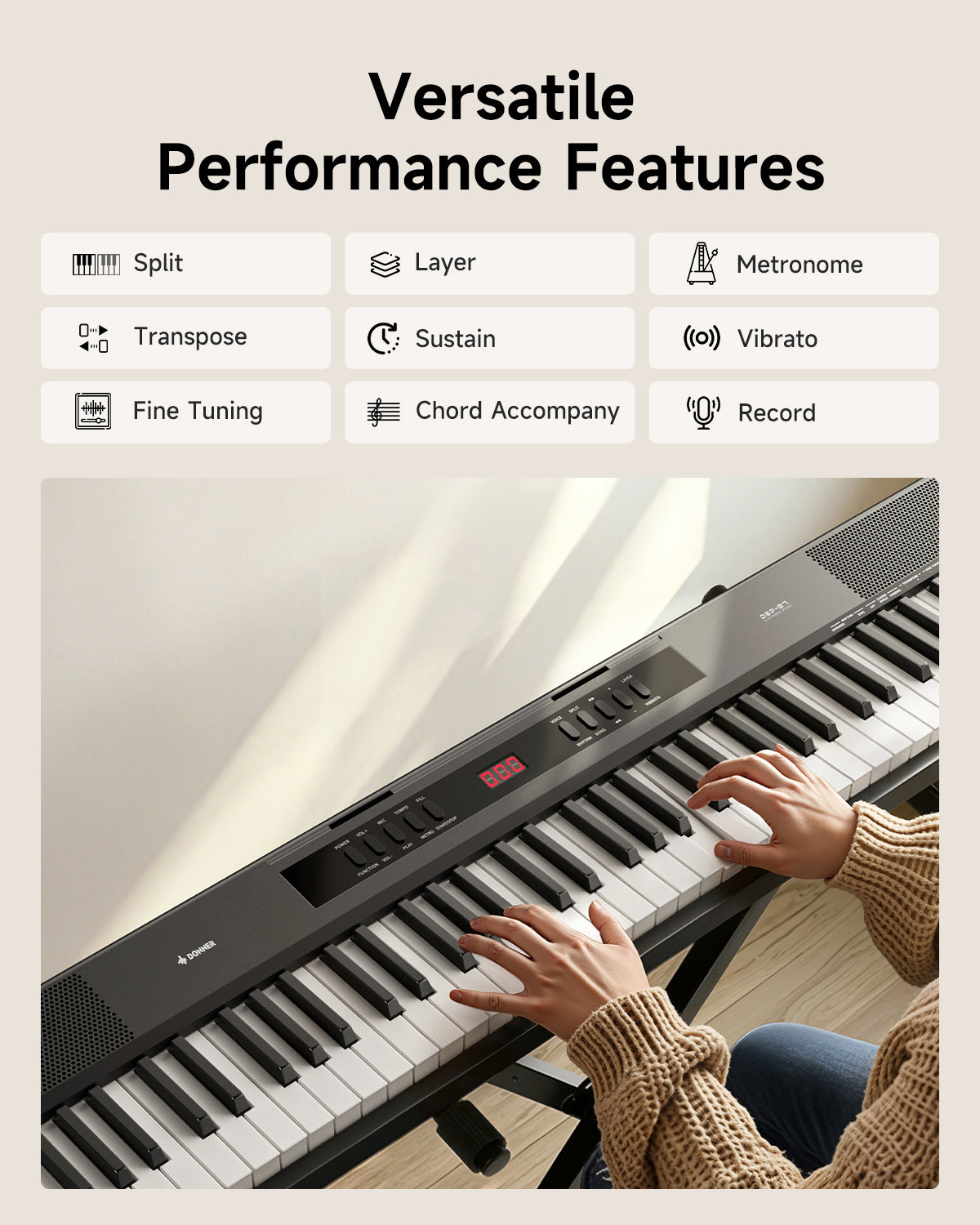 Donner DEP-07 88 Key Semi-Weighted Portable Digital Piano
