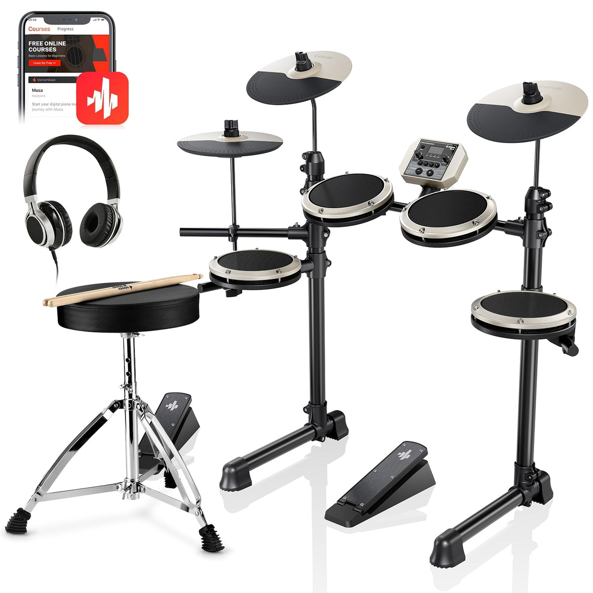 Donner DED-80 Beginner Electronic Drum Kit