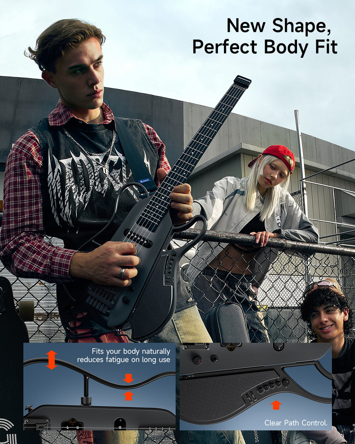 Donner HUSH X LIVE Travel Guitar (MIYAVI Edition Available)