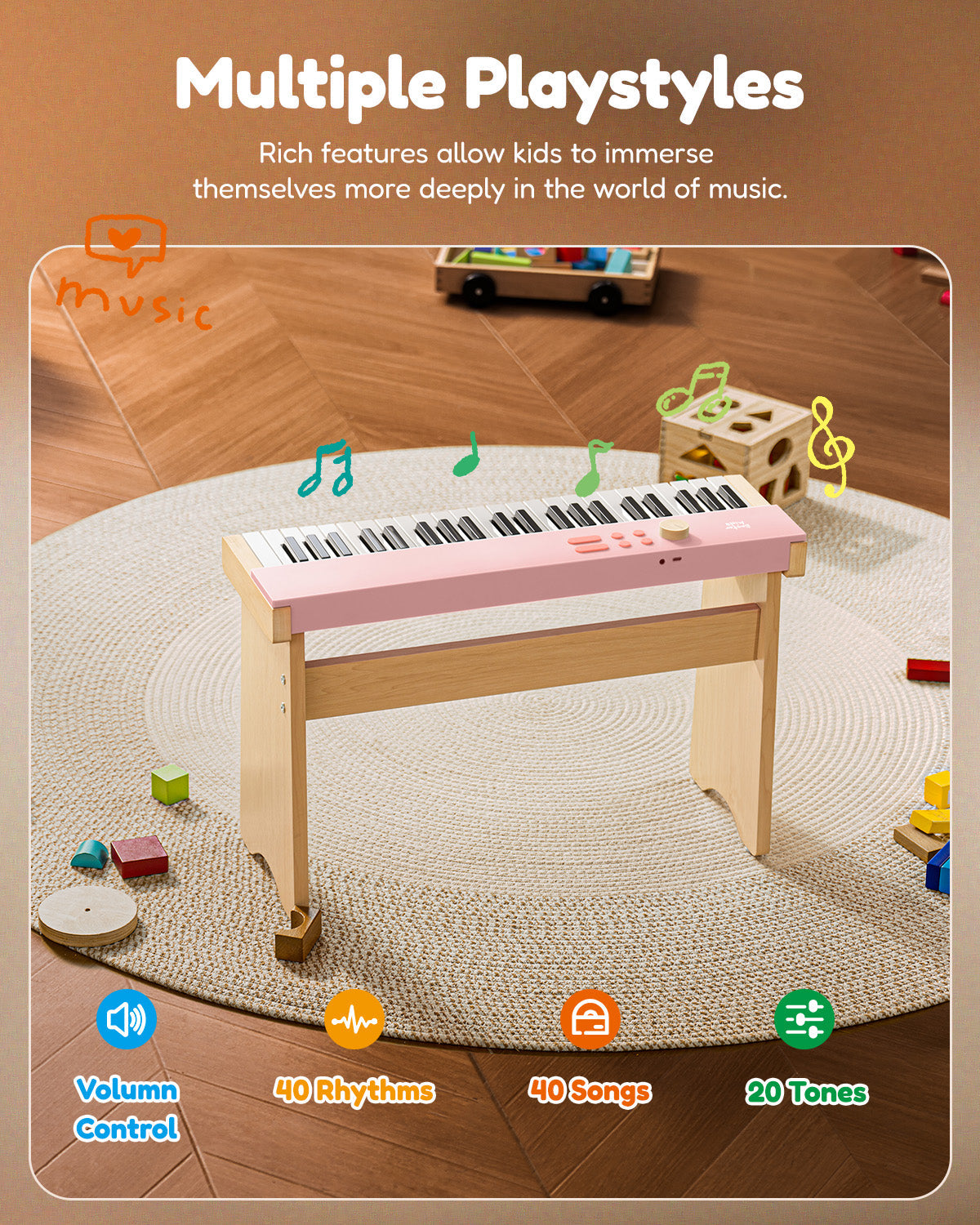 Eastar KIDO V-10 32 Keys/44 Keys Mini Digital Keyboard