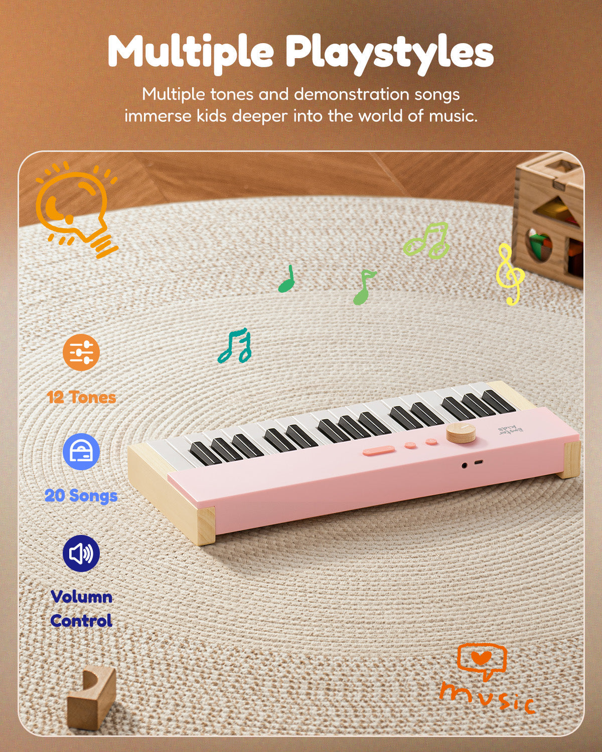 Eastar KIDO V-10 32 Keys/44 Keys Mini Digital Keyboard