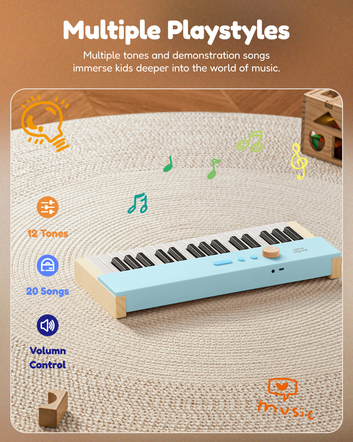 Eastar KIDO V-10 32 Keys/44 Keys Mini Digital Keyboard