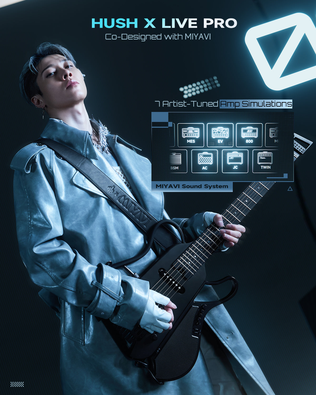 Donner HUSH X LIVE Travel Guitar (MIYAVI Edition Available)