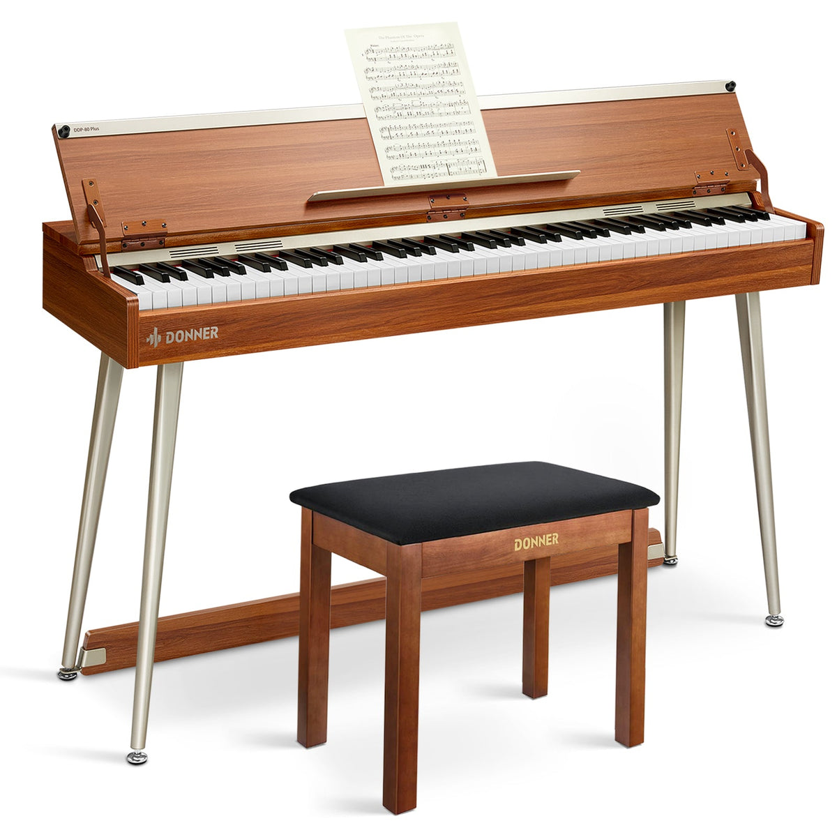 Donner DDP-80 PLUS Digital Piano with Cover