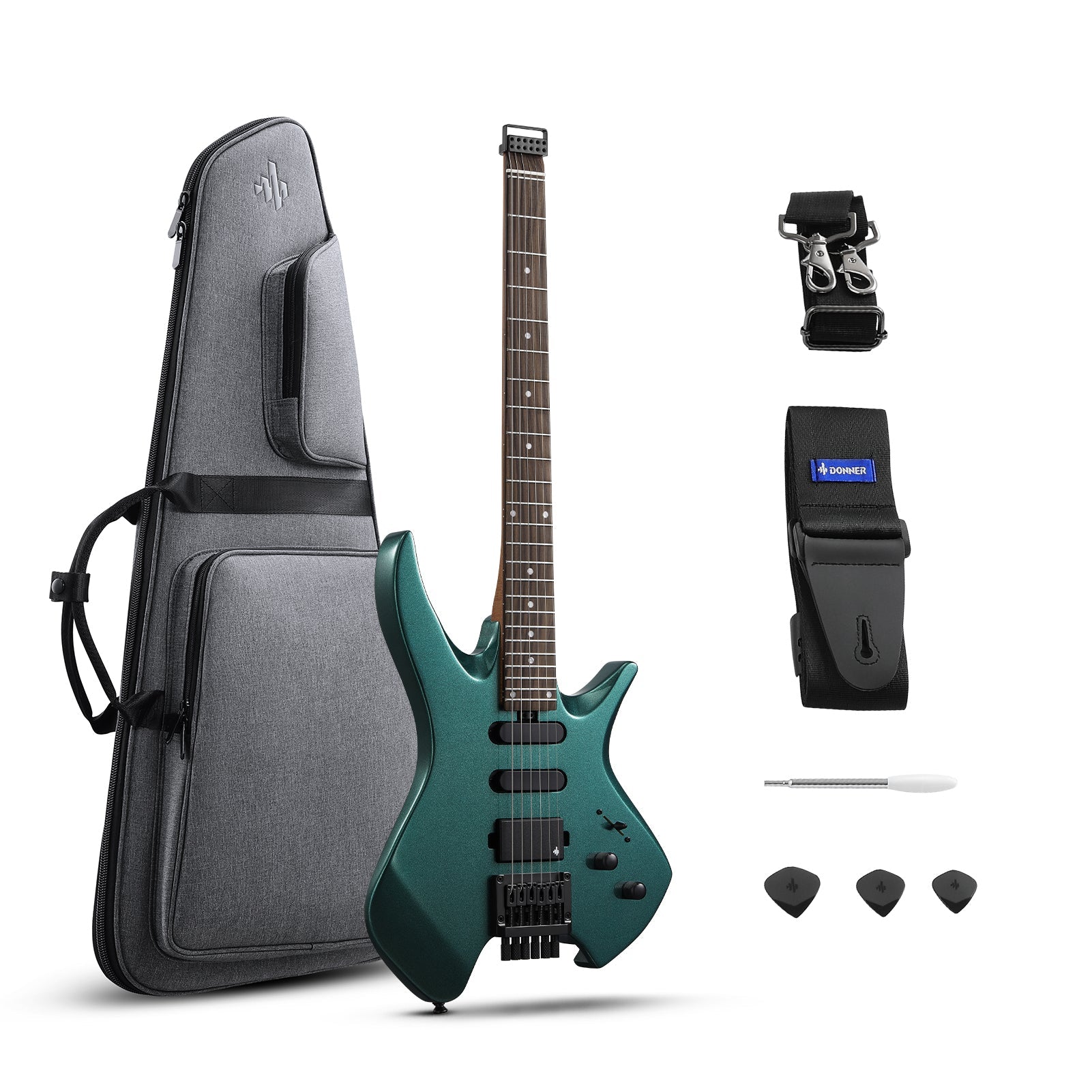 Donner HLX-500 Headless Electric Guitar (NHL-500)