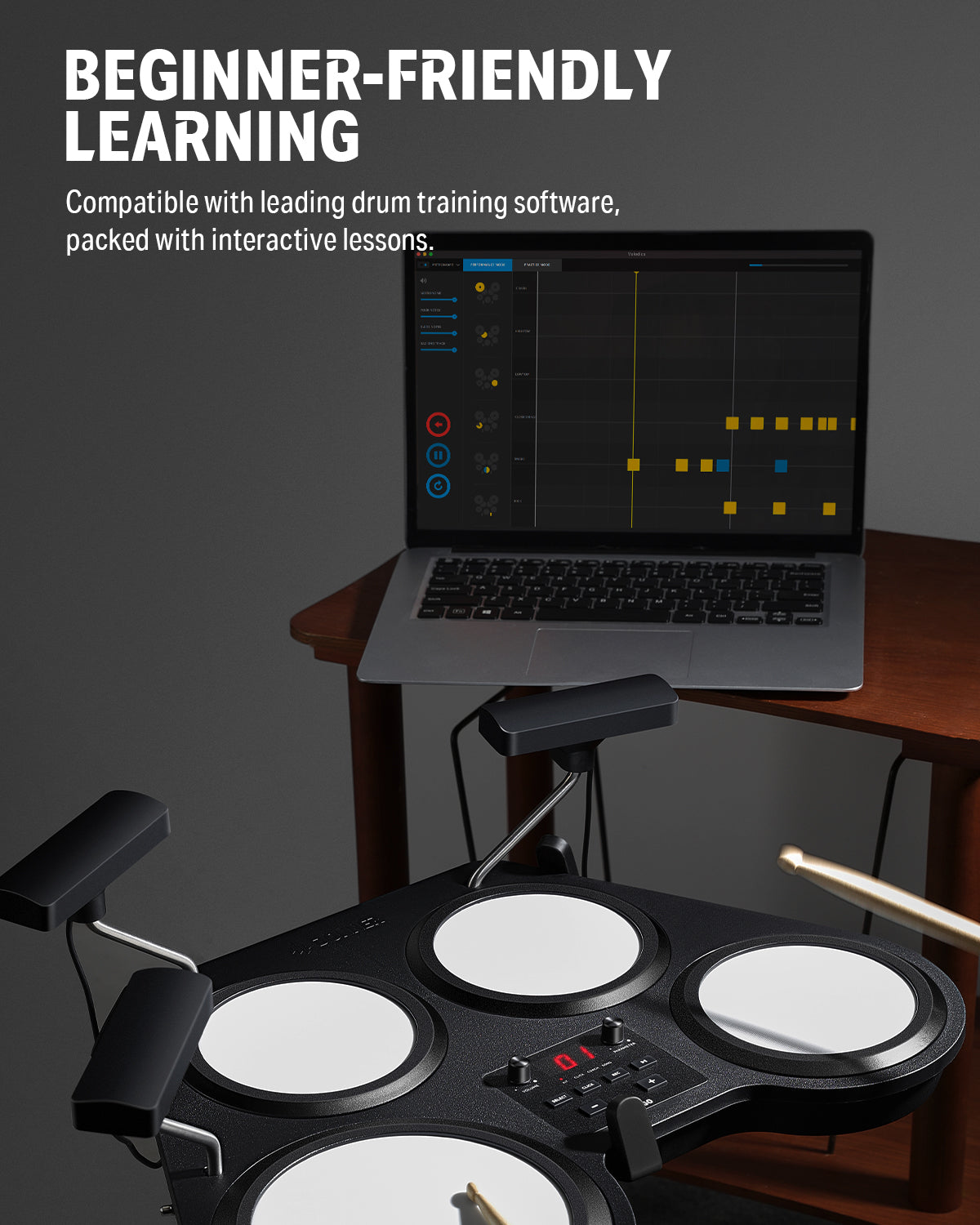 Donner Beat Go Tabletop Electronic Drum Set
