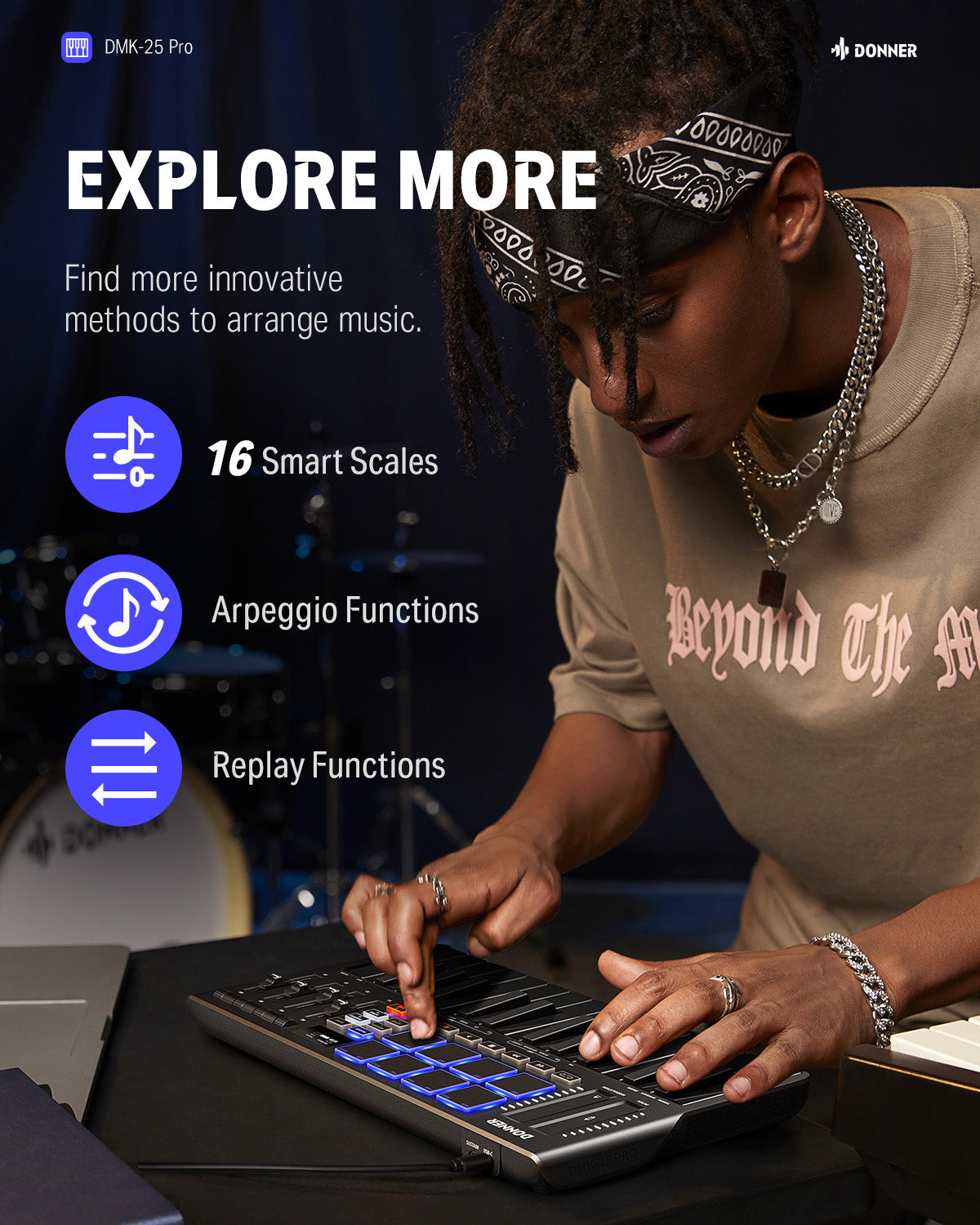 Donner DMK-25 PRO MIDI Controller