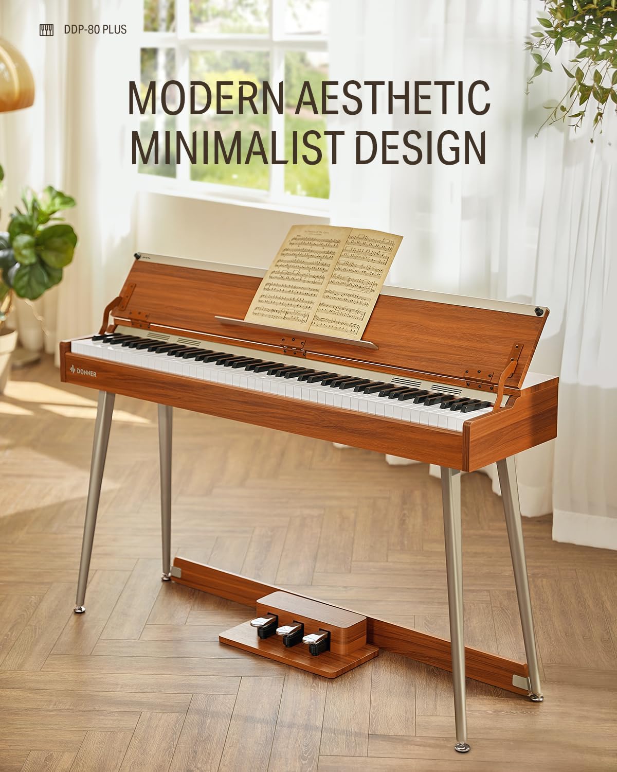 Donner DDP-80 PLUS Digital Piano with Cover