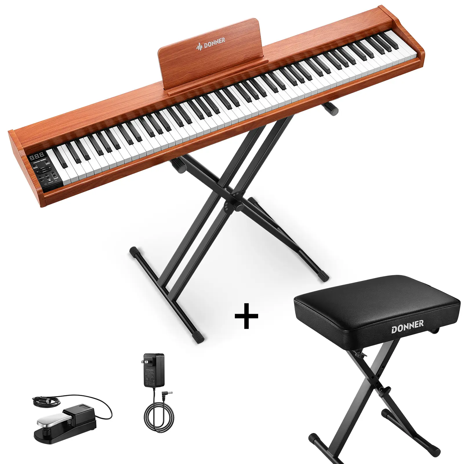 Donner DEP-1S Digital Piano Kit with X-Stand