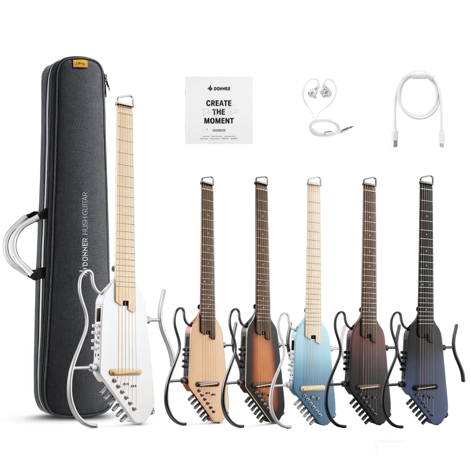 Donner HUSH I PRO Acoustic-Electric Travel Guitar