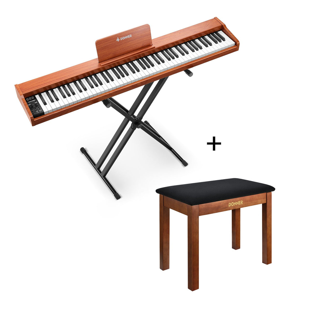 Donner DEP-1S Digital Piano Kit with X-Stand