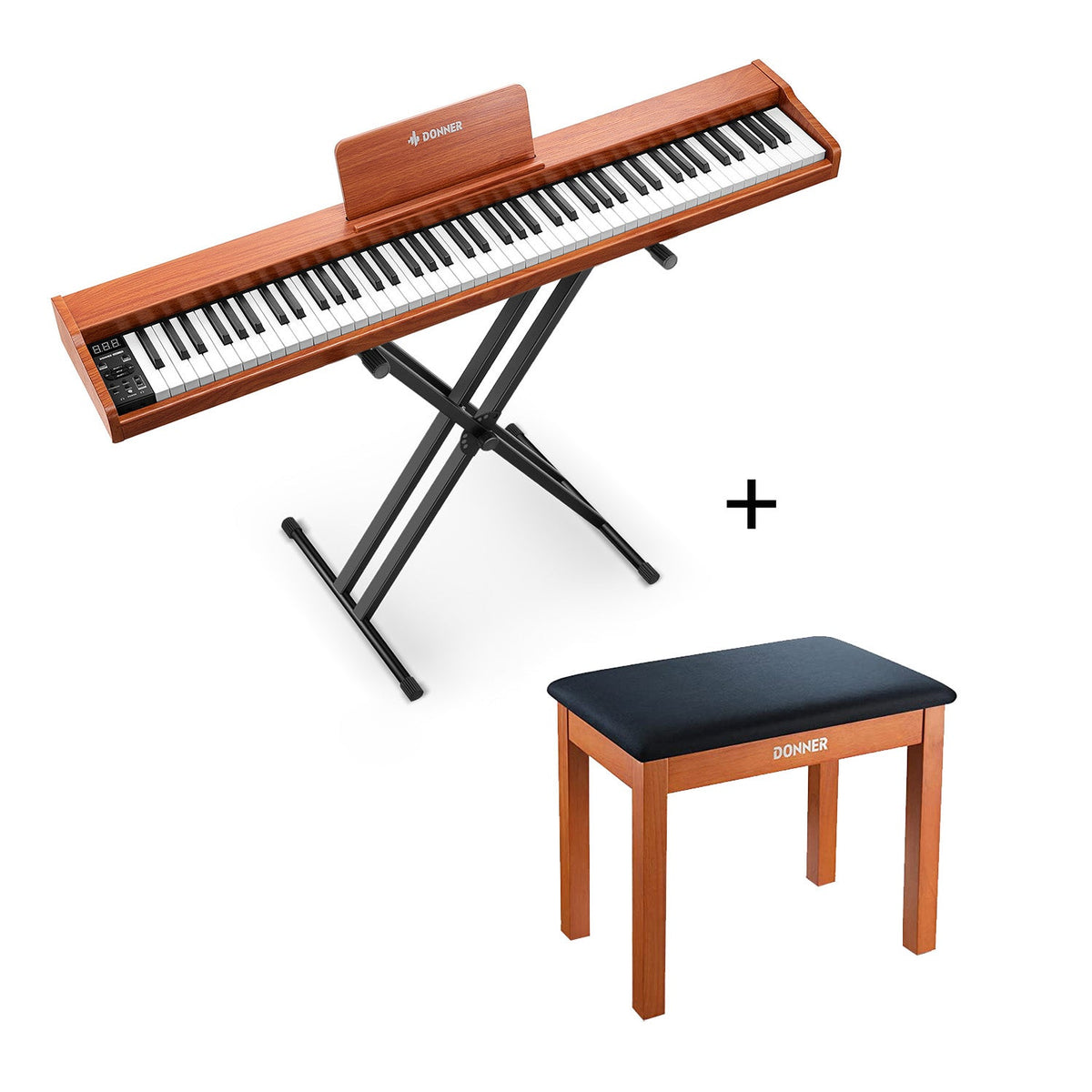 Donner DEP-1S Digital Piano Kit with X-Stand