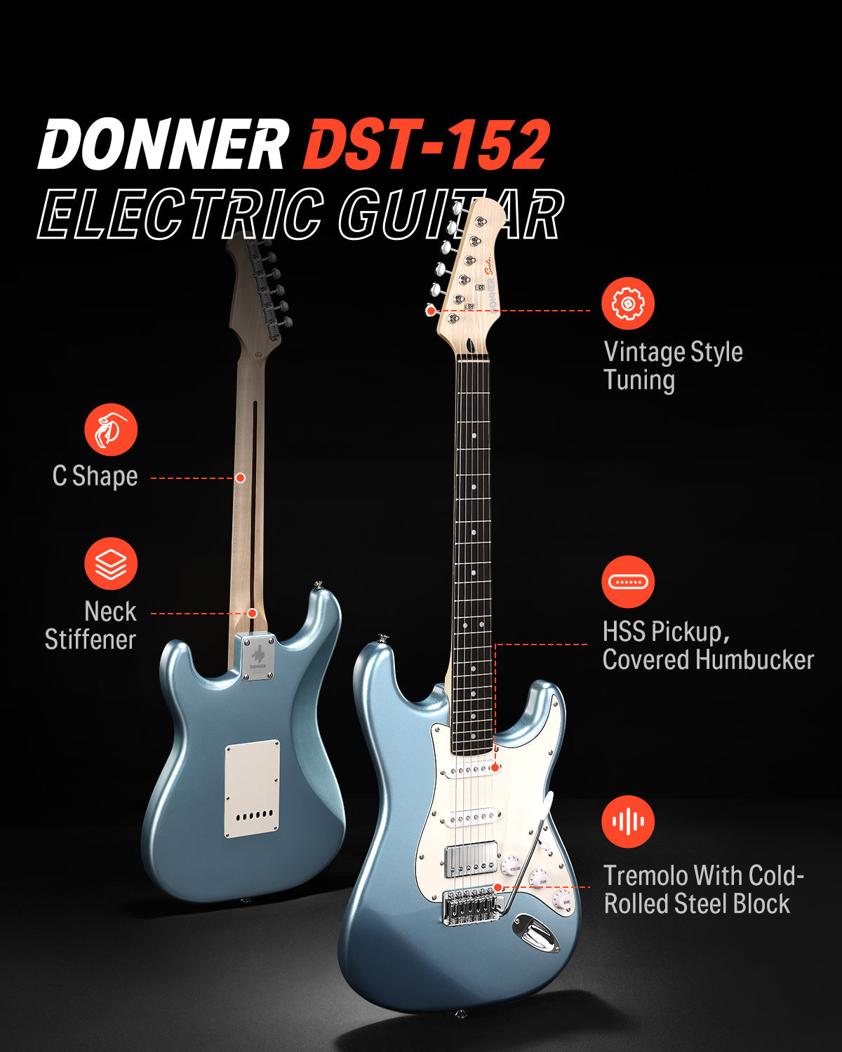 Donner DST-152 Electric Guitar Kit