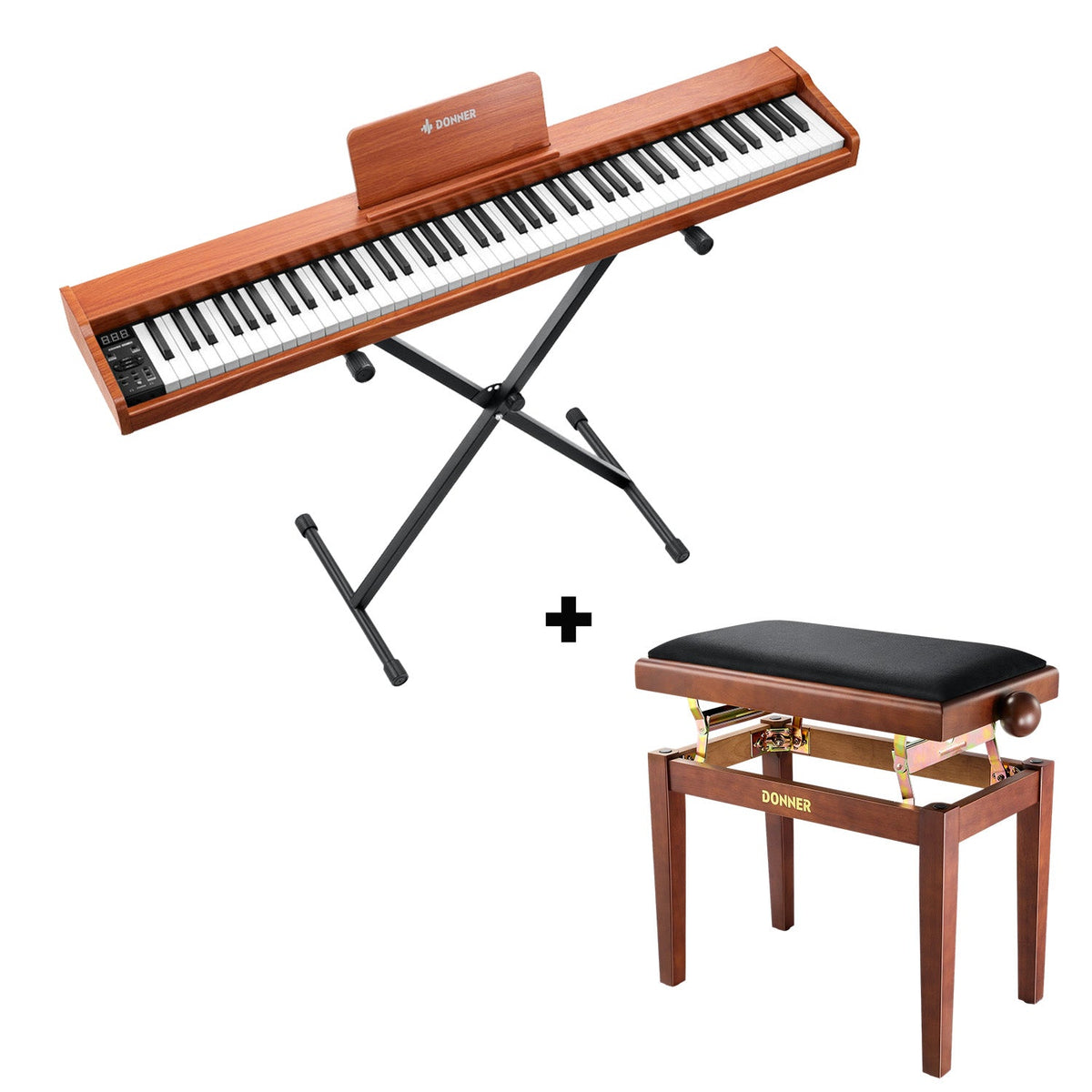 Donner DEP-1S Digital Piano Kit with X-Stand