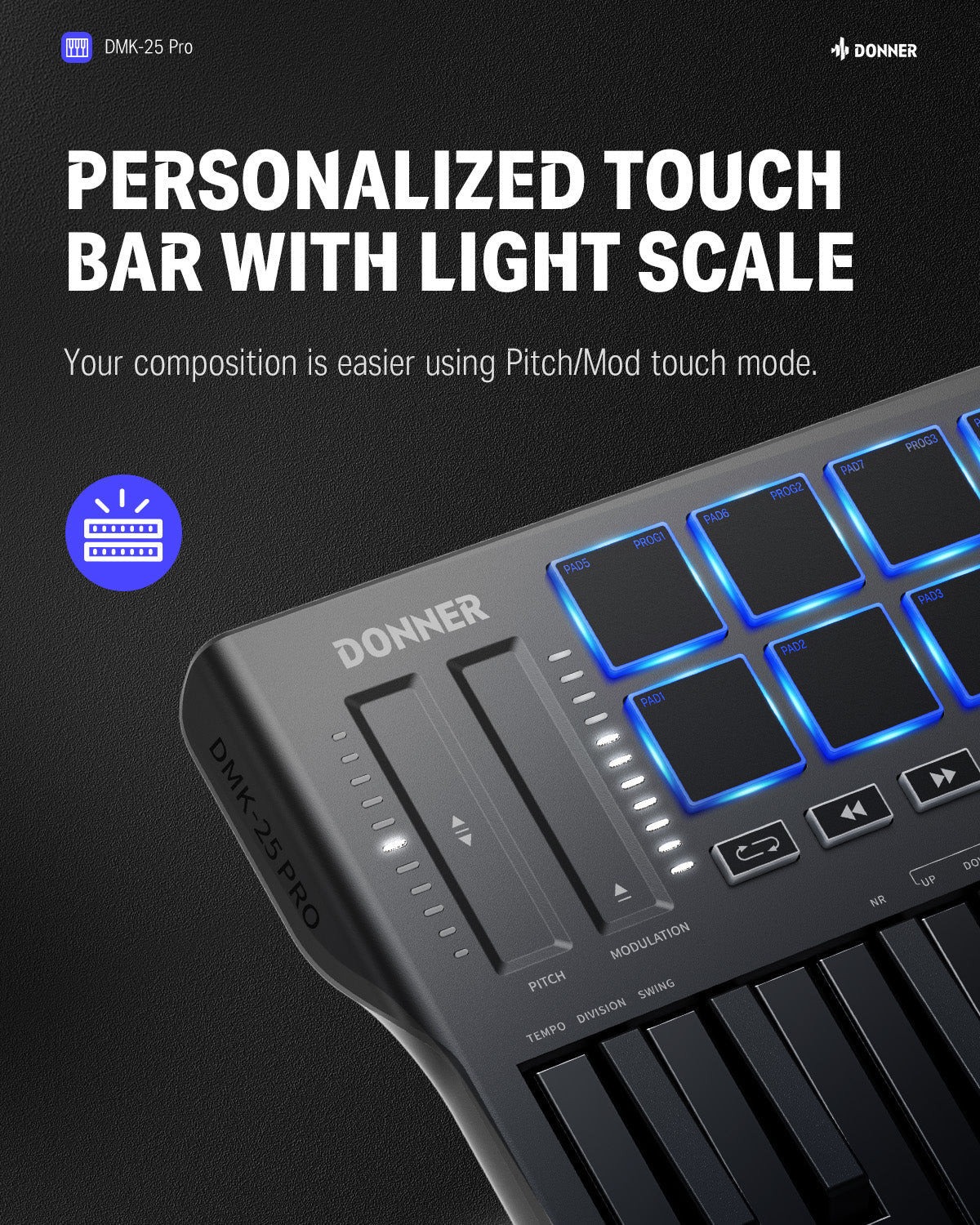 Donner DMK-25 PRO MIDI Controller
